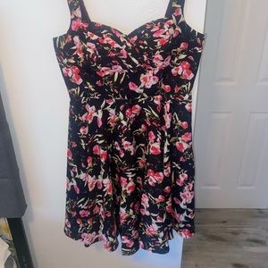 Pink floral summer dress